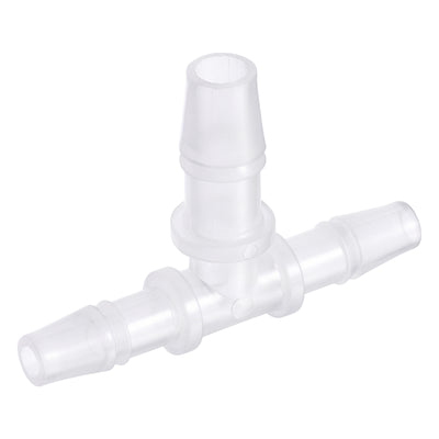 Harfington PP Reducing 18x20x18mm OD Barb Hose Fitting 3 Way Tee T Shape Translucent