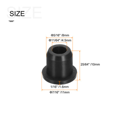 Harfington Rubber Grommet Mount Dia Round T Type for Cords Protection