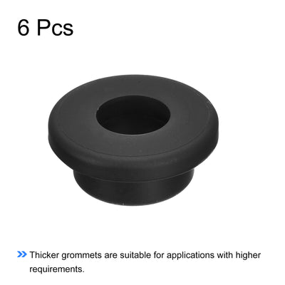 Harfington Rubber Grommet Mount Dia Round T Type for Wire, Pipe Protection