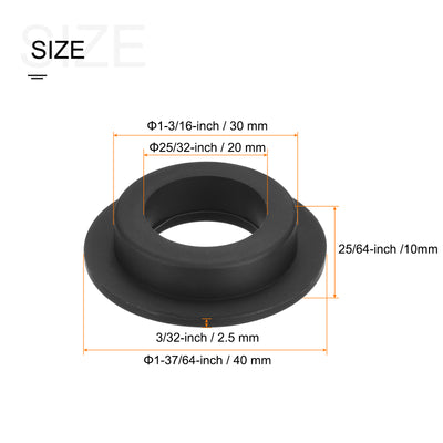 Harfington Rubber Grommet Mount Dia Round T Type for Wire, Pipe Protection