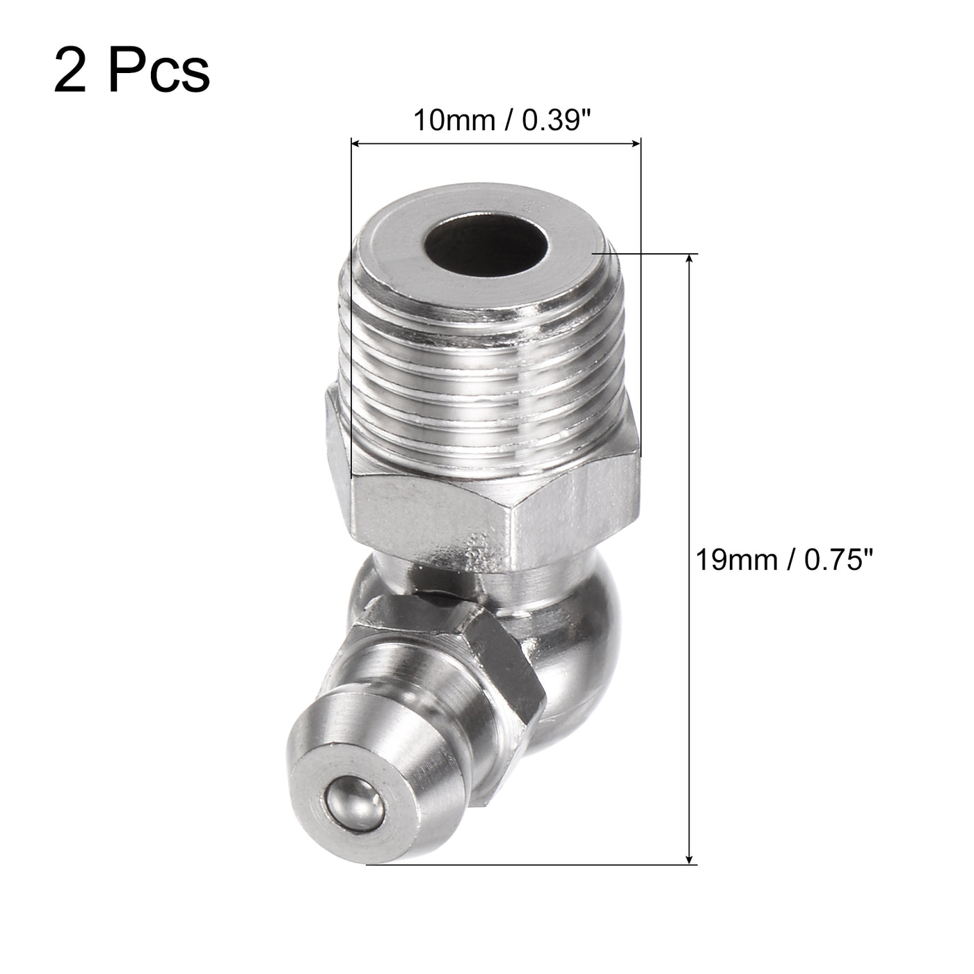 Harfington Stainless Steel Hydraulic Grease Fitting Tools