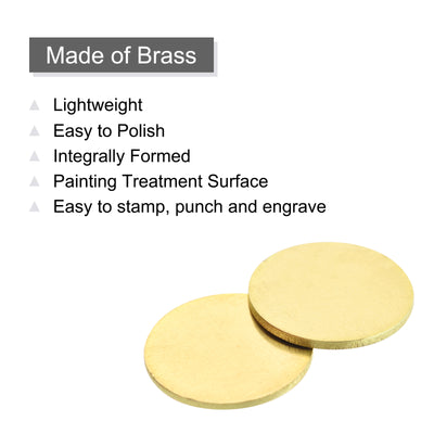 Harfington Stamping Blank Brass Round Tags, for Craft Decoration