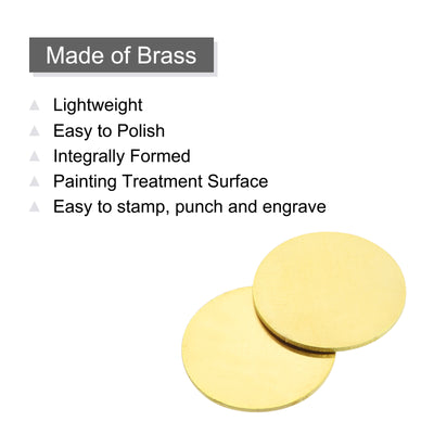 Harfington Stamping Blank Brass Round DIY Tags for Craft Decoration