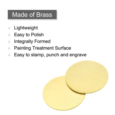 Harfington Stamping Blank Brass Round Tags, for Craft Decoration