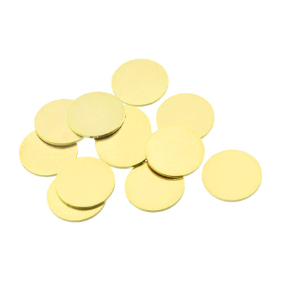 Harfington Stamping Blank Brass Round DIY Tag for Craft Decoration