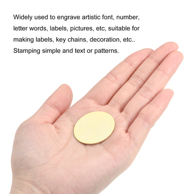 Harfington Stamping Blank Brass Round Tags, for Craft Decoration