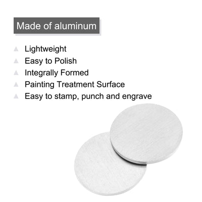 Harfington Stamping Blank Aluminium Round DIY Tag, for Craft Decoration