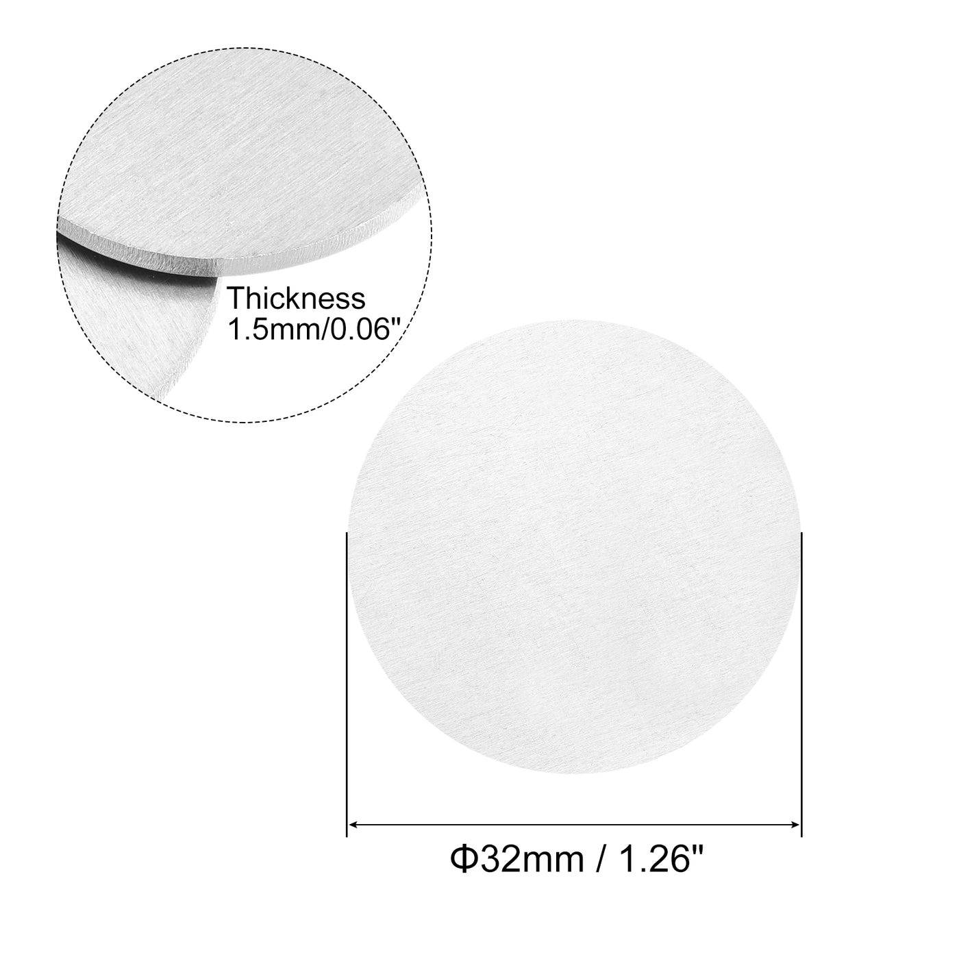 Harfington Stamping Blank Aluminium Round DIY Tag, for Craft Decoration