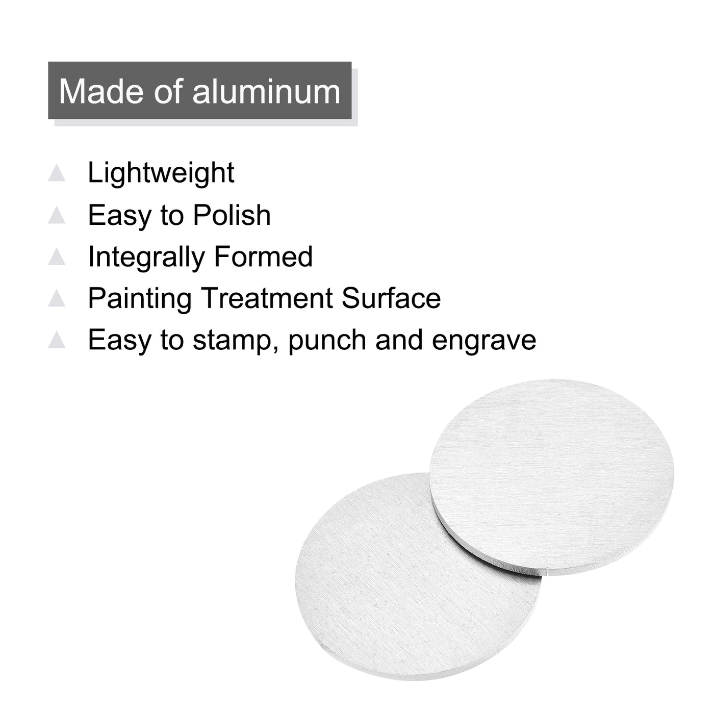 Harfington Stamping Blank Aluminium Round DIY Tag, for Craft Decoration