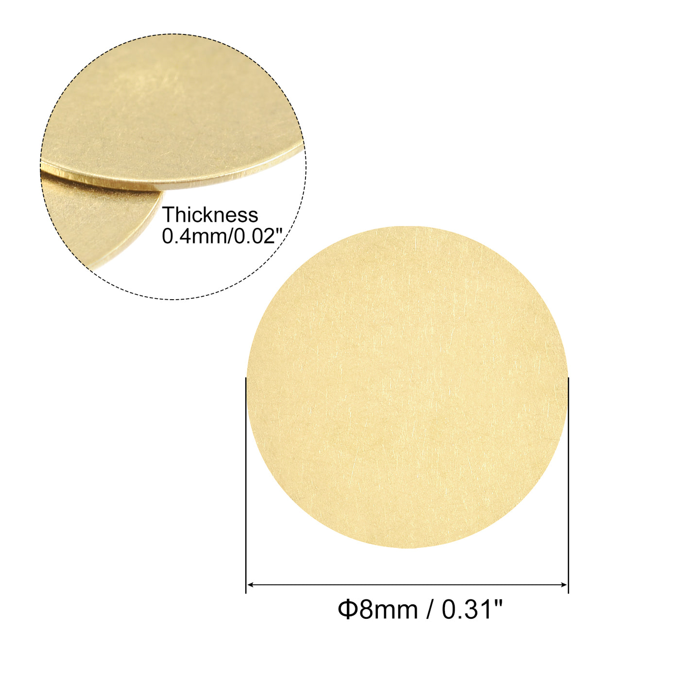 Harfington Brass Stamping Blank Round Metal DIY Tags for Craft, Pendant Decoration