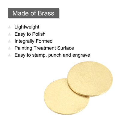 Harfington Brass Stamping Blank Round Metal DIY Tags for Craft, Pendant Decoration