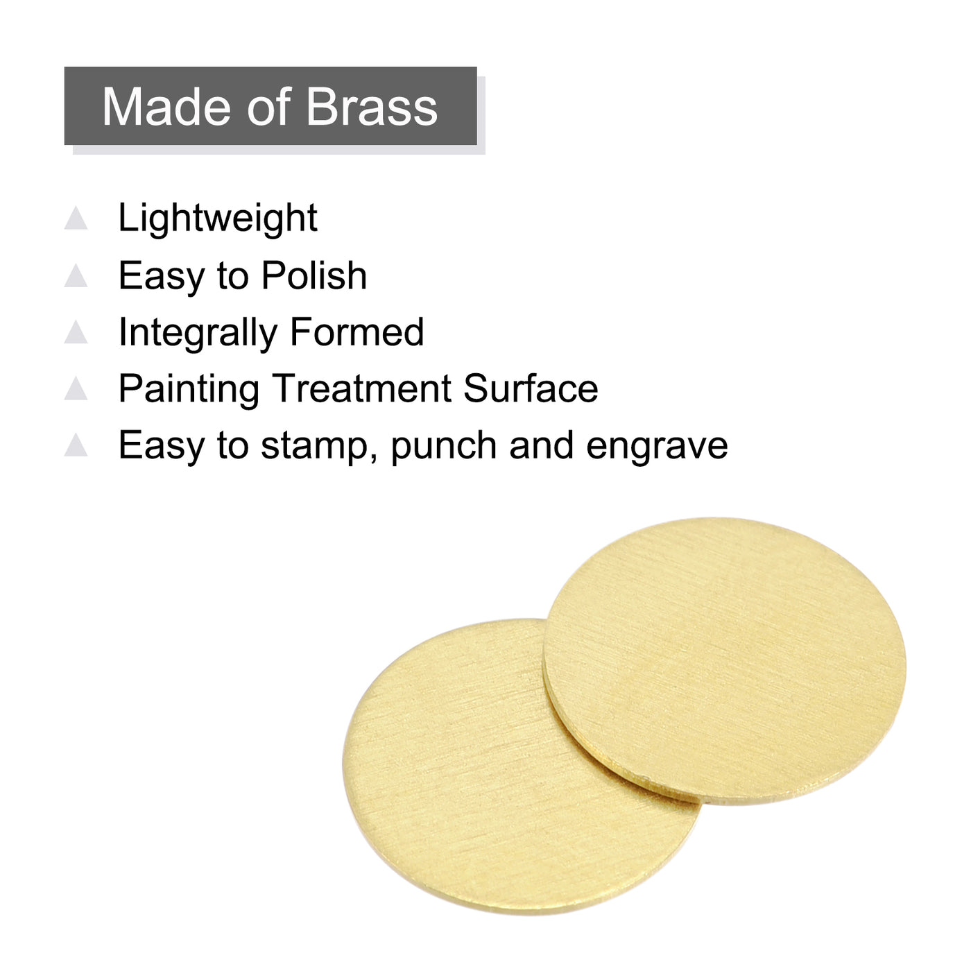 Harfington Brass Stamping Blank Round Metal DIY Tags for Craft, Pendant Decoration