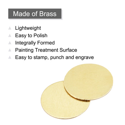 Harfington Brass Stamping Blank Round Metal DIY Tags for Craft, Pendant Decoration