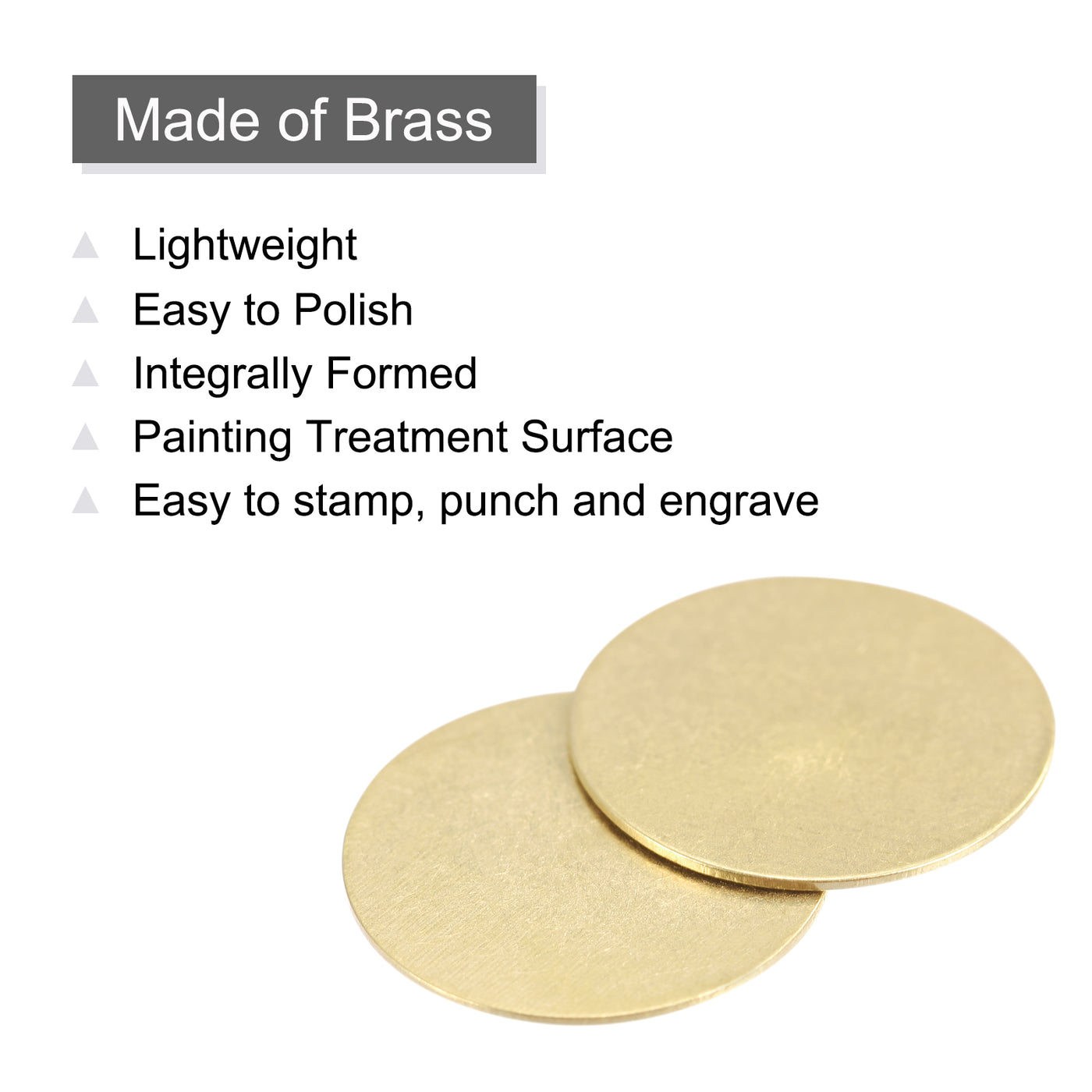 Harfington Brass Stamping Blank Round Metal DIY Tags for Craft, Pendant Decoration