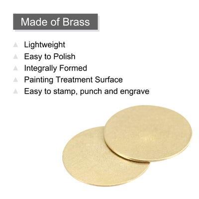 Harfington Brass Stamping Blank Round Metal DIY Tags for Craft, Pendant Decoration