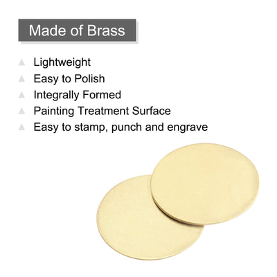 Harfington Brass Stamping Blank Round Metal DIY Tags for Craft, Pendant Decoration