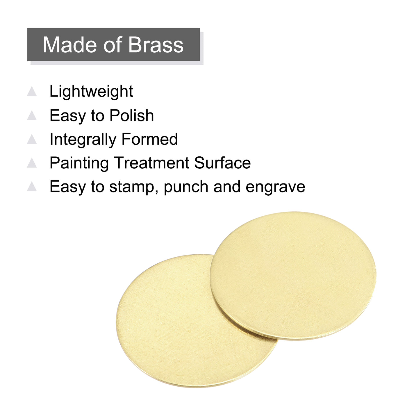 Harfington Brass Stamping Blank Round Metal DIY Tags for Craft, Pendant Decoration