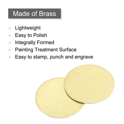 Harfington Brass Stamping Blank Round Metal DIY Tags for Craft, Pendant Decoration