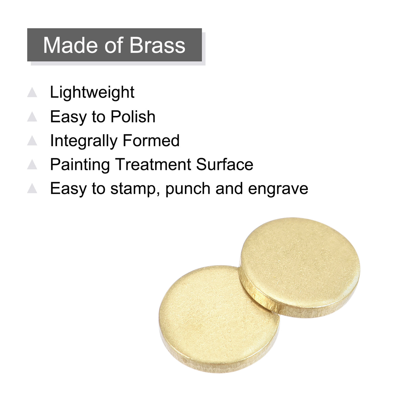 Harfington Brass Stamping Blank Round Metal DIY Tags for Craft, Pendant Decoration