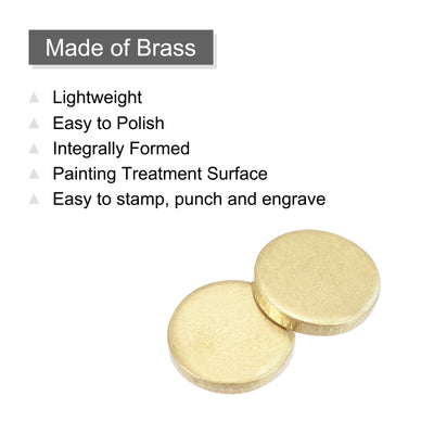 Harfington Brass Stamping Blank Round Metal DIY Tags for Craft, Pendant Decoration