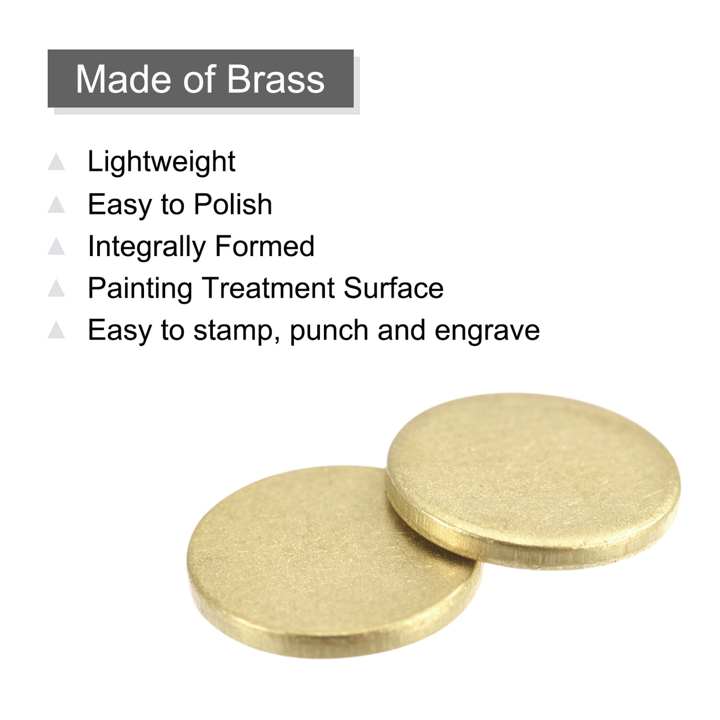 Harfington Brass Stamping Blank Round Metal DIY Tags for Craft, Pendant Decoration