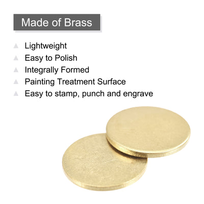 Harfington Brass Stamping Blank Round Metal DIY Tags for Craft, Pendant Decoration