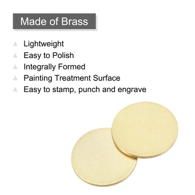 Harfington Brass Stamping Blank Round Metal DIY Tags for Craft, Pendant Decoration