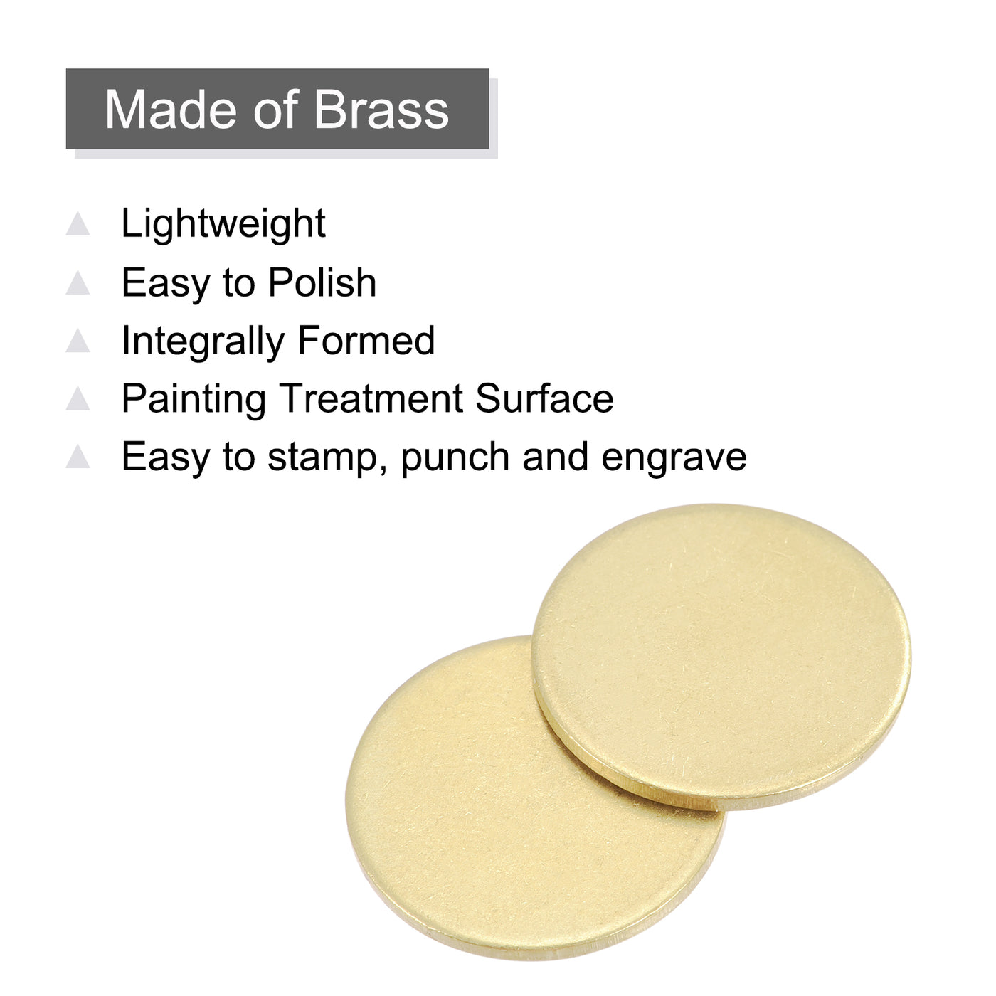 Harfington Brass Stamping Blank Round Metal DIY Tag for Craft, Pendant Decoration