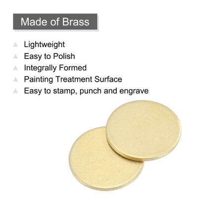 Harfington Brass Stamping Blank Round Metal DIY Tag for Craft, Pendant Decoration