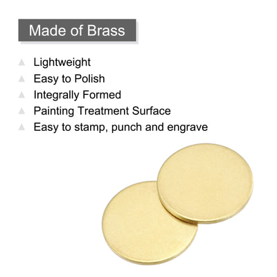 Harfington Brass Stamping Blank Round Metal DIY Tags for Craft, Pendant Decoration