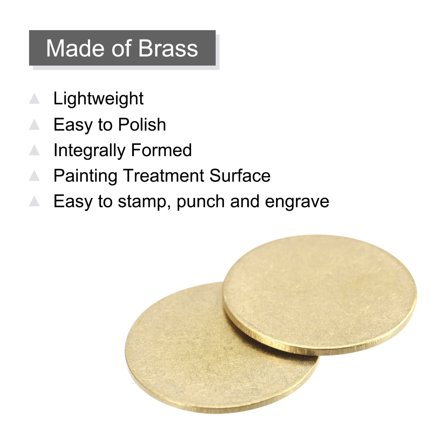 Harfington Brass Stamping Blank Round Metal DIY Tag for Craft, Pendant Decoration