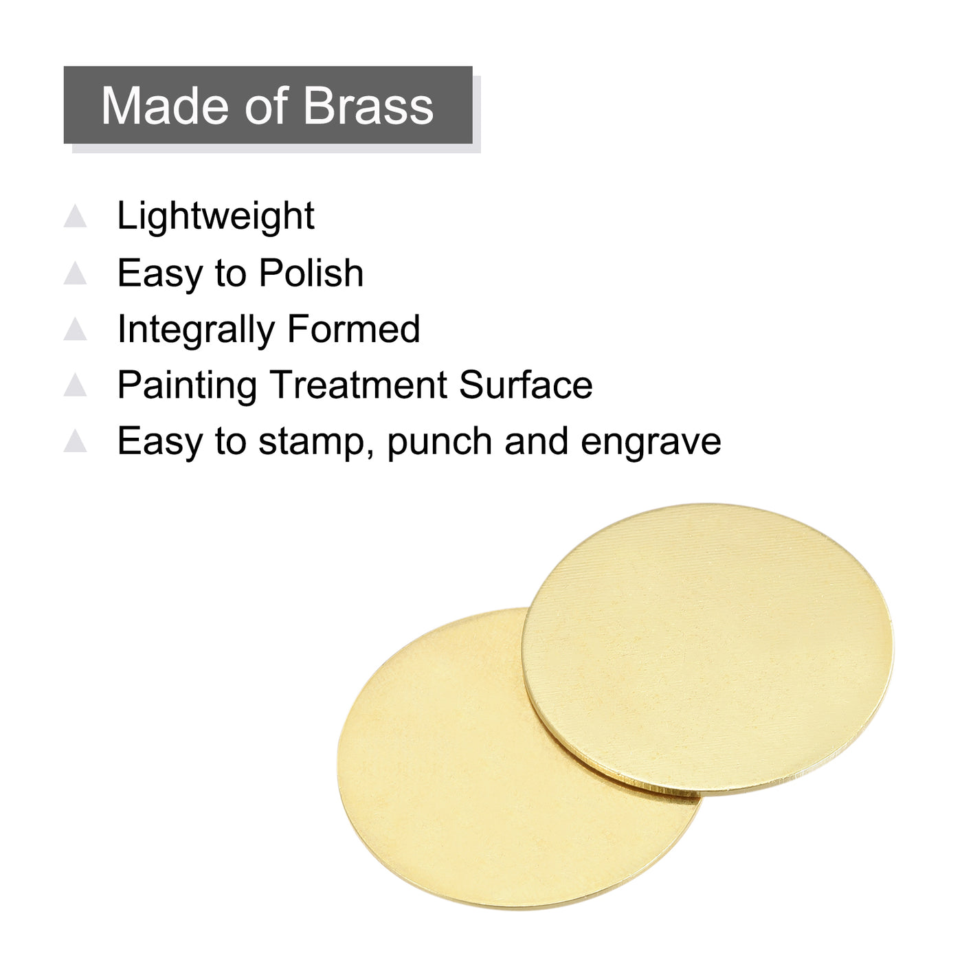 Harfington Brass Stamping Blank, Metal DIY Tag for Crafts, Pendant Decoration