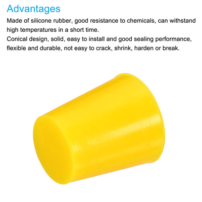 Harfington Silicone Rubber Tapered Plugs Solid for Powder Coating, Painting, Anodizing, Plating, Sandblasting, Laboratory Use