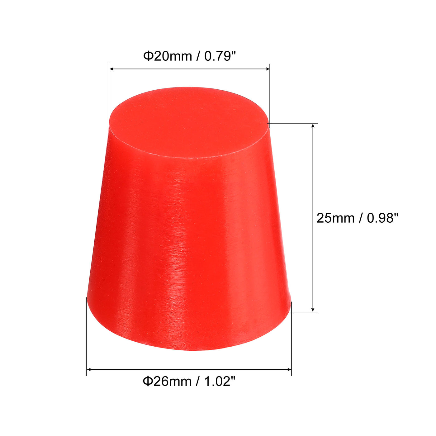 Harfington Silicone Rubber Tapered Plugs Solid for Powder Coating, Painting, Anodizing, Plating, Sandblasting, Laboratory Use