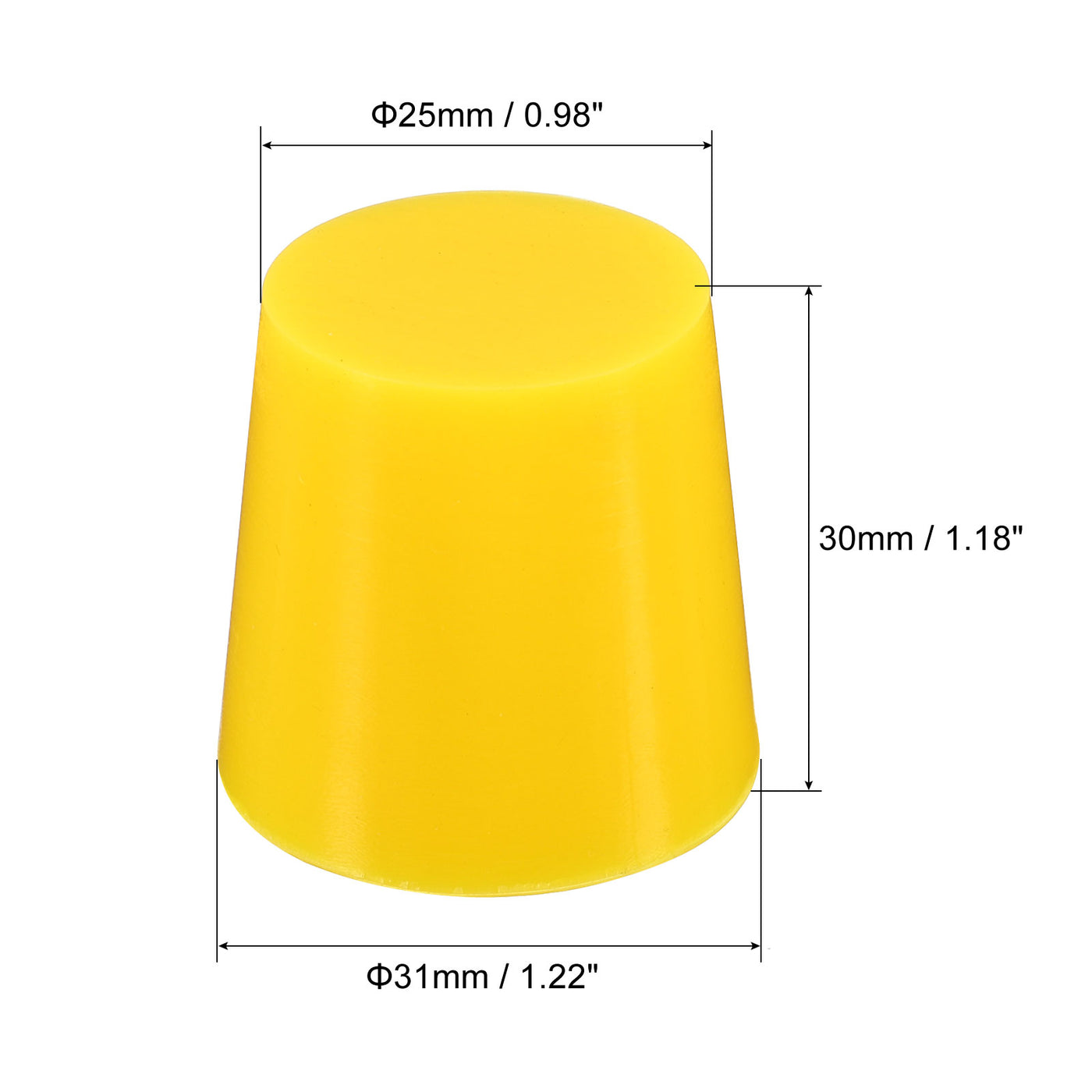 Harfington Silicone Rubber Tapered Plugs Solid for Powder Coating, Painting, Anodizing, Plating, Sandblasting, Laboratory Use