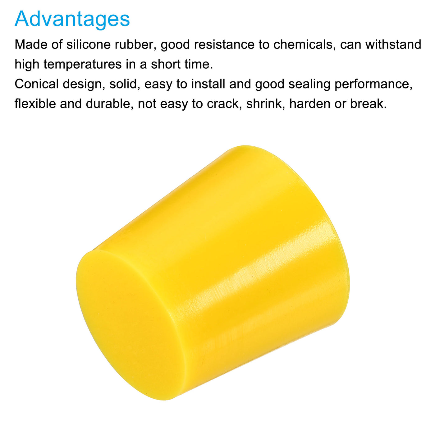 Harfington Silicone Rubber Tapered Plugs Solid for Powder Coating, Painting, Anodizing, Plating, Sandblasting, Laboratory Use