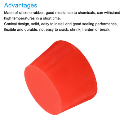 Harfington Silicone Rubber Tapered Plugs Solid for Powder Coating, Painting, Anodizing, Plating, Sandblasting, Laboratory Use