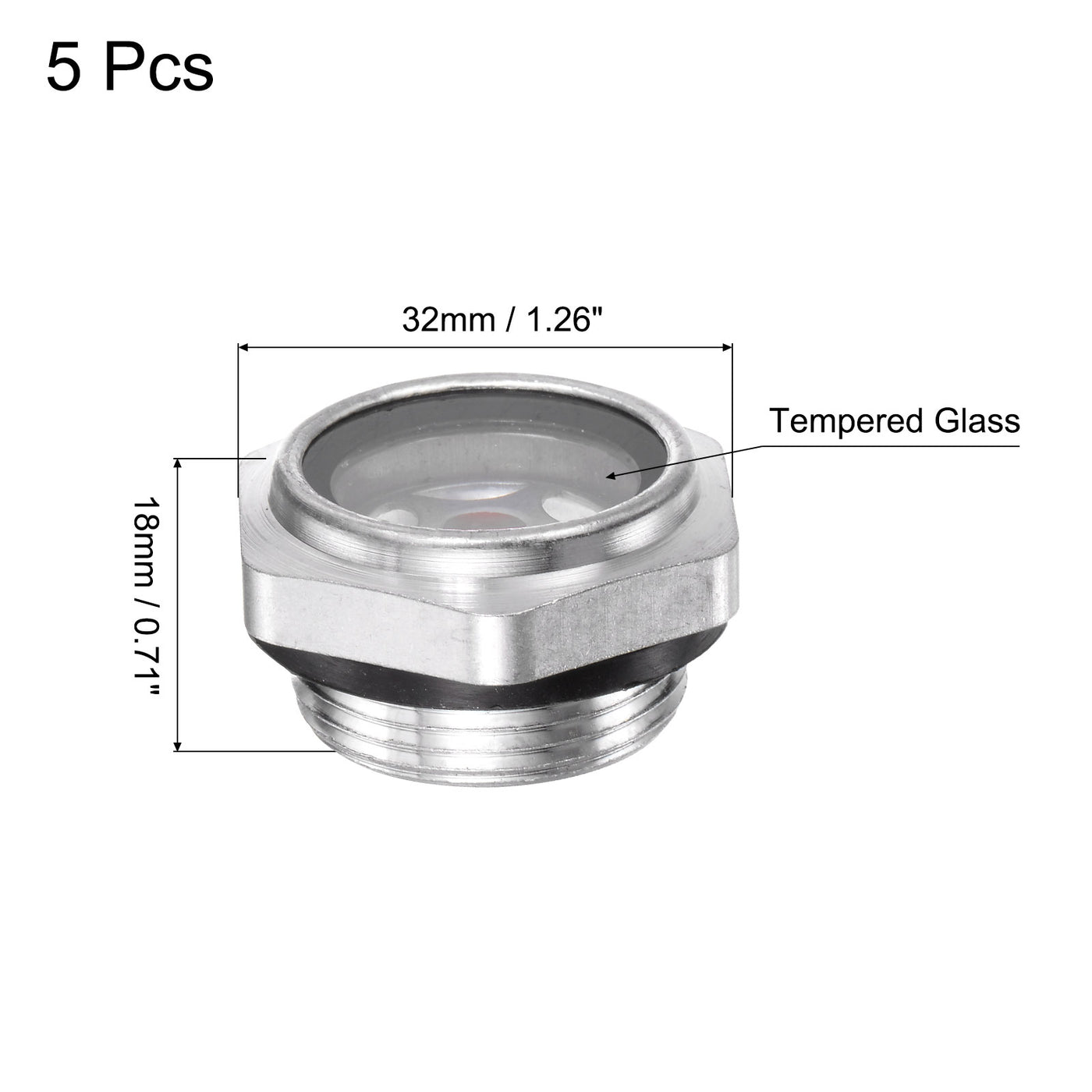 Harfington Air Compressors Oil Level Gauge Liquid Sight Glass