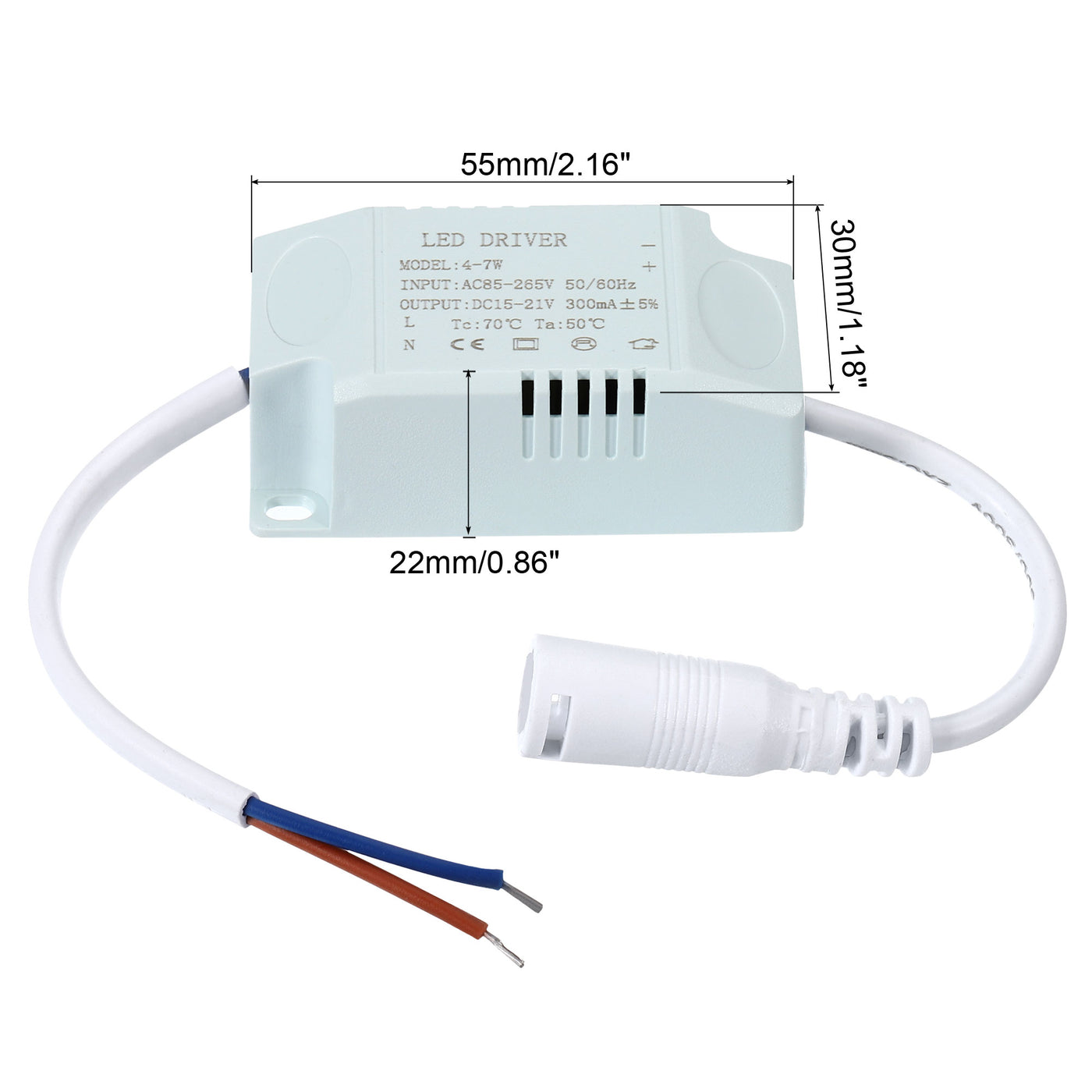 Harfington Uxcell  LED Driver AC Output DC Female Connector Transformer