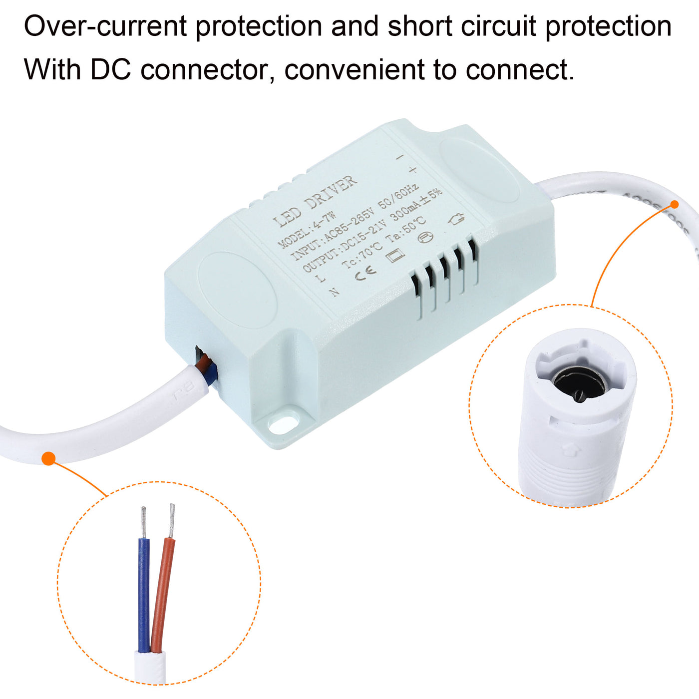 Harfington Uxcell  LED Driver AC Output DC Female Connector Transformer