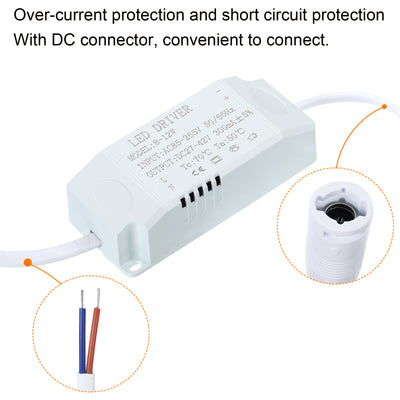 Harfington Uxcell  LED Driver AC Output DC Female Connector Transformer