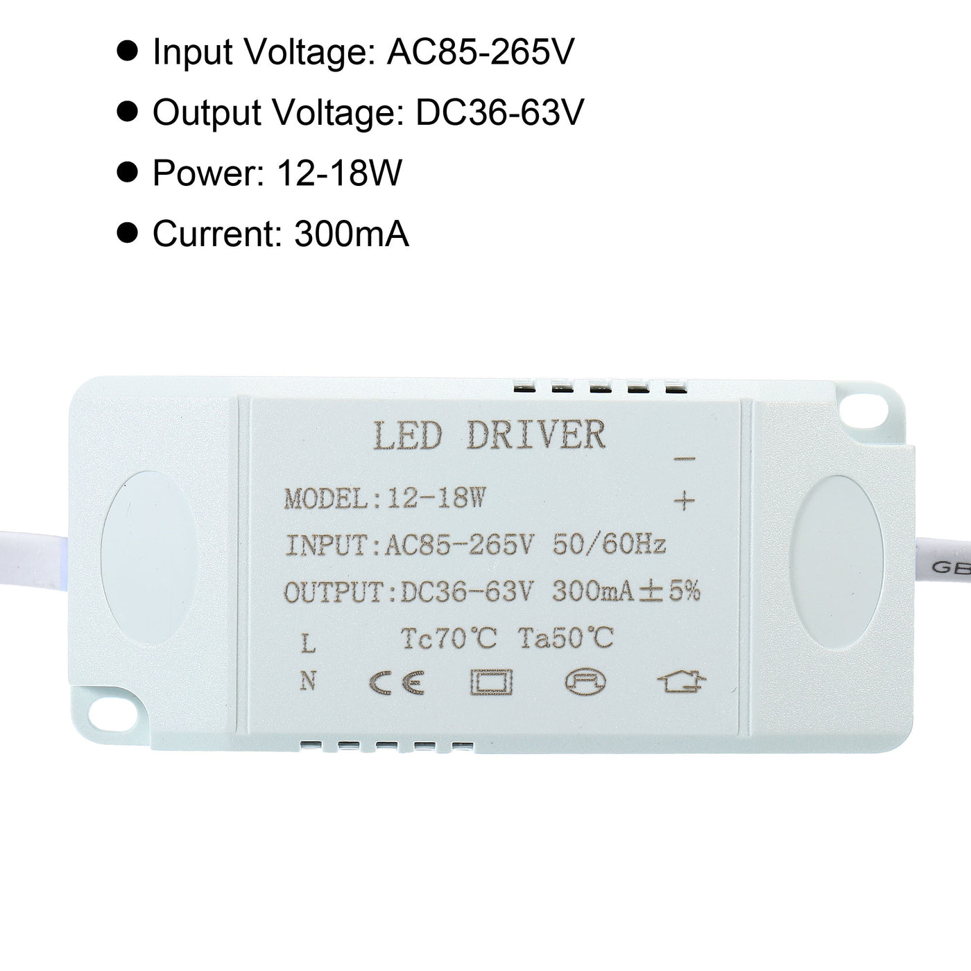 Harfington Uxcell  LED Driver AC Output DC Female Connector Transformer