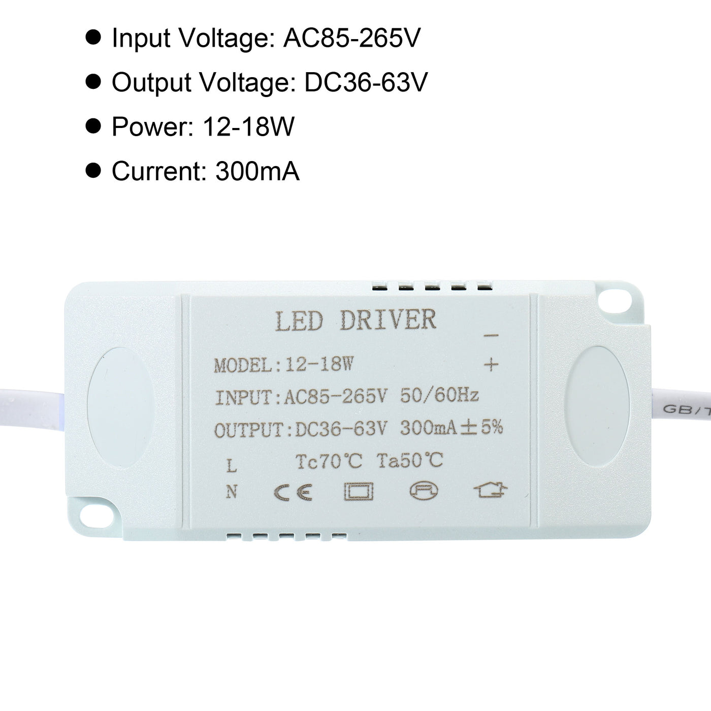 Harfington LED Driver, Pack Output Male Connector Constant Current Rectifier Transformer External Power Supply