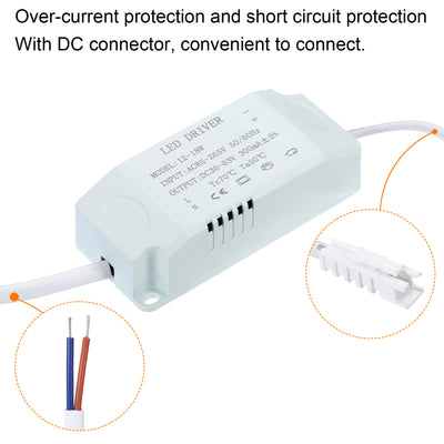 Harfington LED Driver, Pack Output Male Connector Constant Current Rectifier Transformer External Power Supply