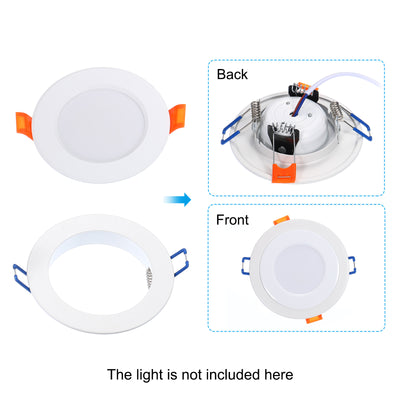 Harfington Inner Dia. Light Trim Ring, Matte Circular Light Cover Lighting Fixture for Ceiling Wall Recessed Can Downlights