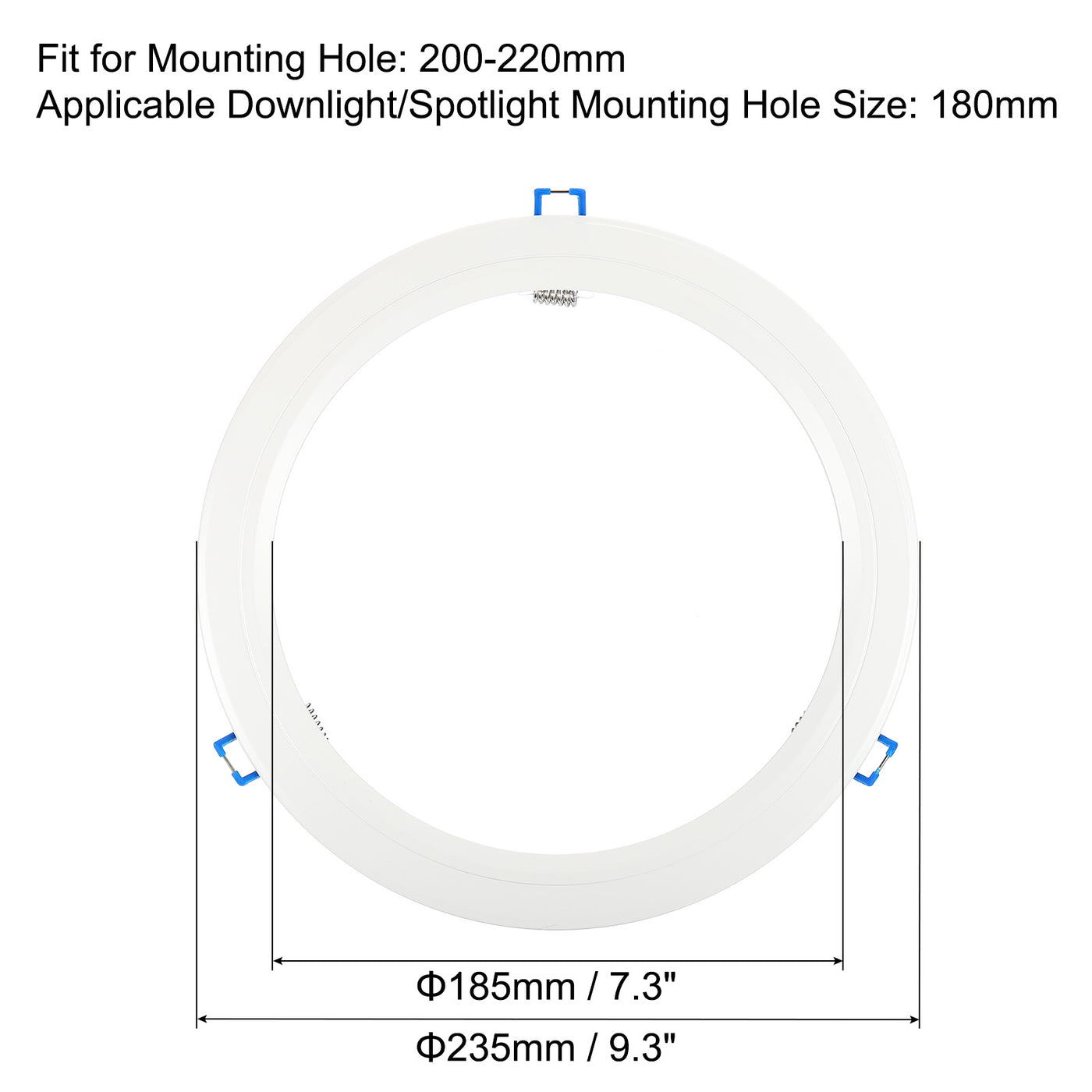 Harfington Innendurchmesser Lichtzierring, runde Lichtabdeckung aus Aluminiumlegierung für Decken- und Wandeinbauleuchten