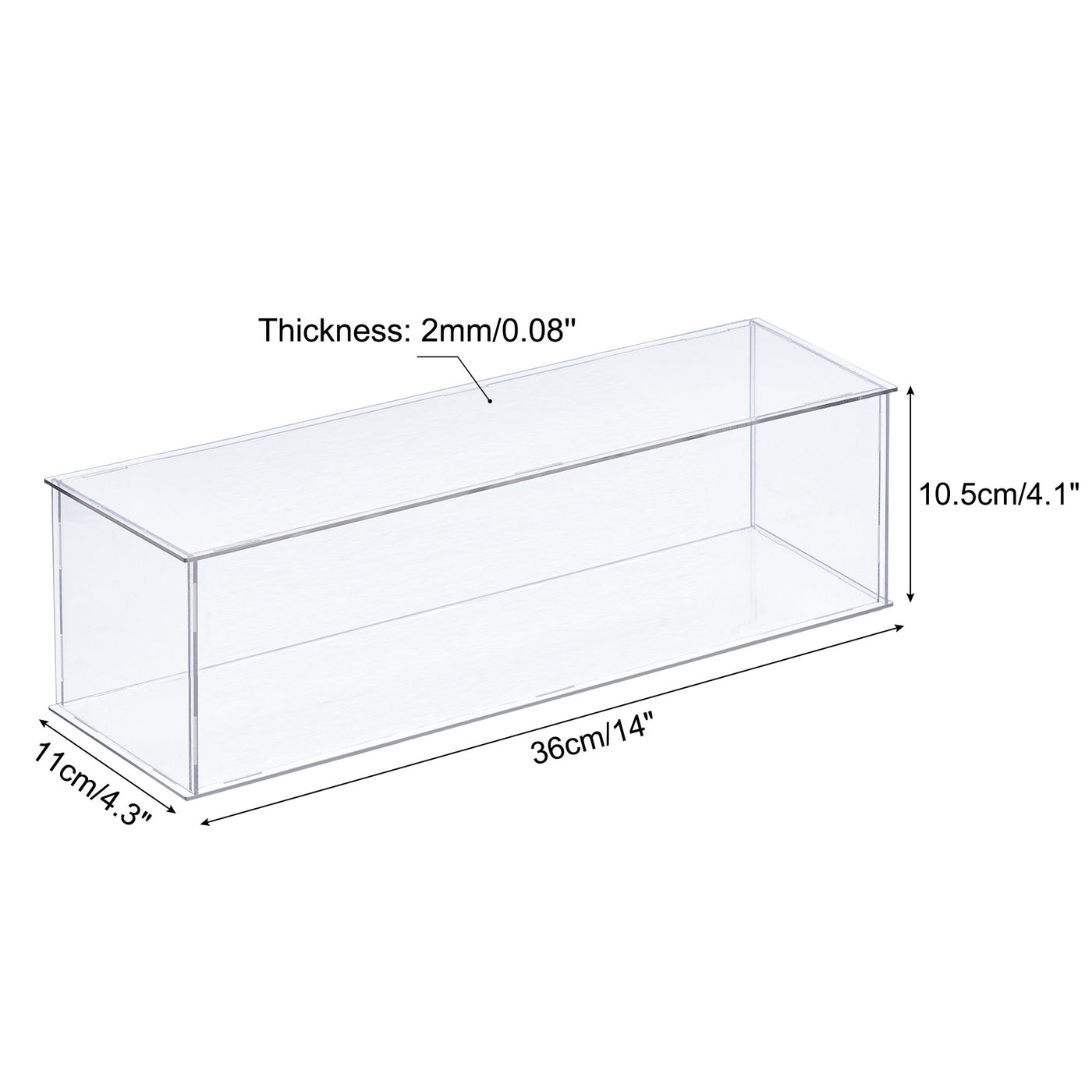 Harfington Acrylic Display Case Plastic Box Cube Storage Box Assemble Dustproof Showcase