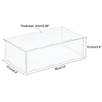 Harfington Acrylic Display Case Plastic Box Cube Storage Box Assemble Dustproof Showcase