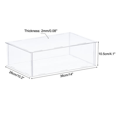 Harfington Acrylic Display Case Plastic Box Cube Storage Box Assemble Dustproof Showcase