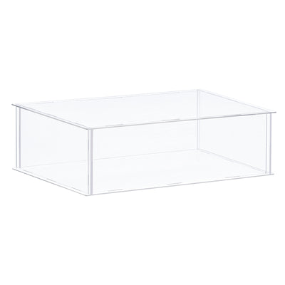 Harfington Acrylic Display Case Plastic Box Cube Storage Box Assemble Dustproof Showcase